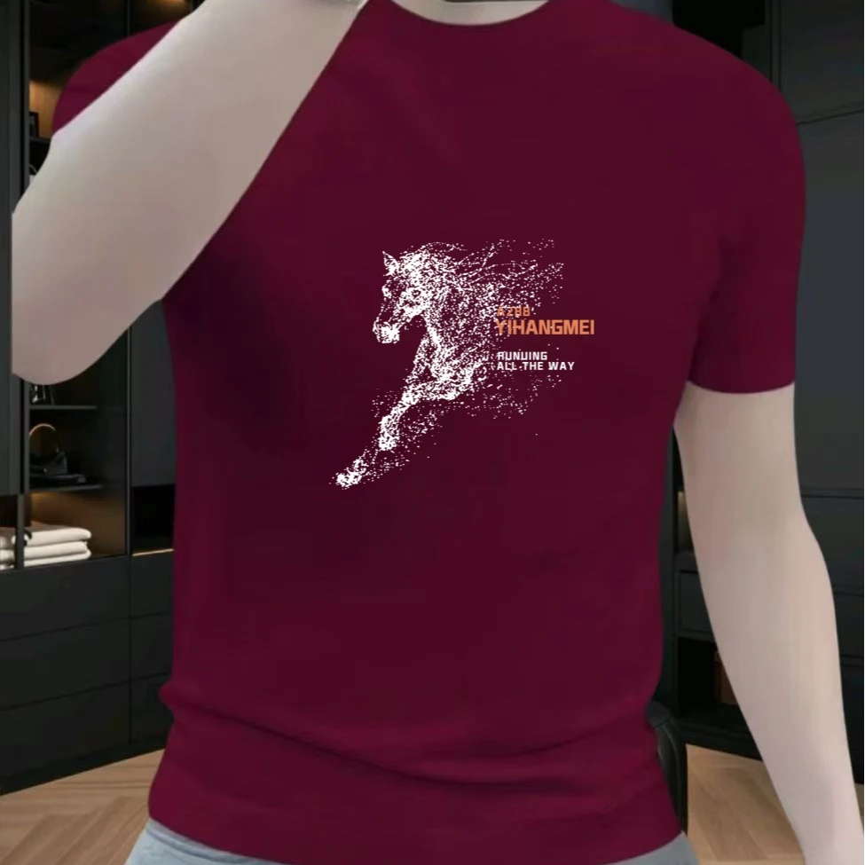 2025青少年夏季男T恤运动休闲上衣时尚卡通百搭男女同款帅气简约