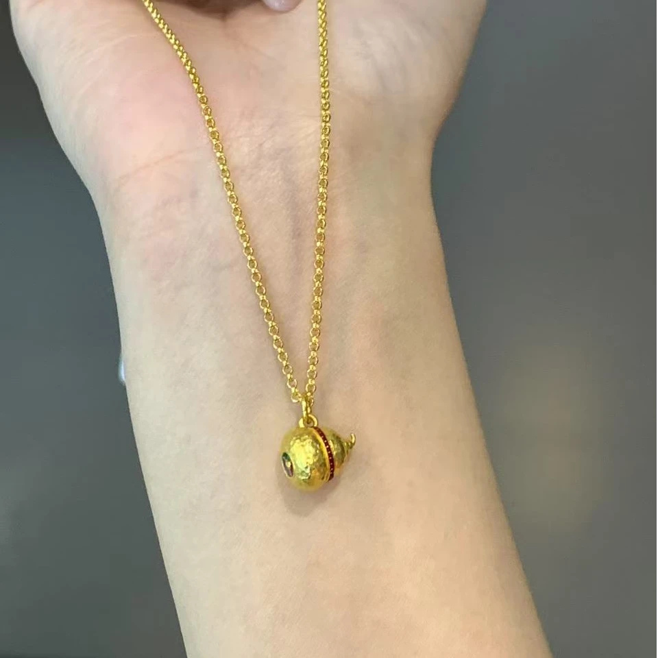 【云中意】足金奶葫芦项链-多样性发一件（定制不退换）CP41