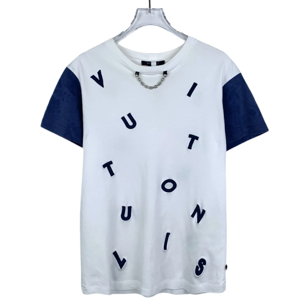 99新 LouisVuitton/路易威登 014389 logo字母刺绣短袖T恤 XS码