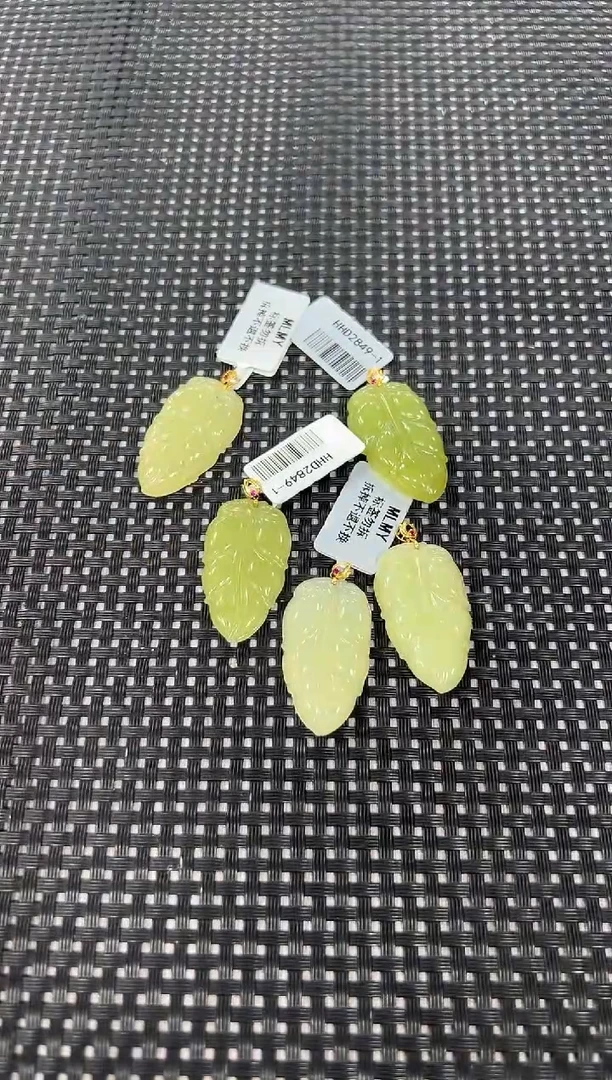 和田玉18K金镶嵌颈饰（多样性发一件）2849-1