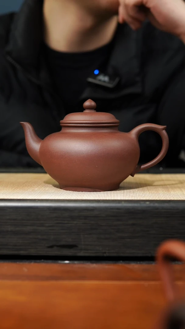 【闪购商品】紫砂茶壶底槽清笑樱，350cc