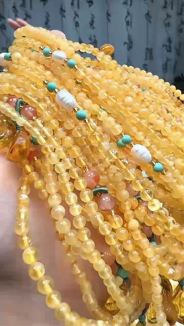 【闪购商品】琥珀裸石未镶嵌双圈手链   多样性发一