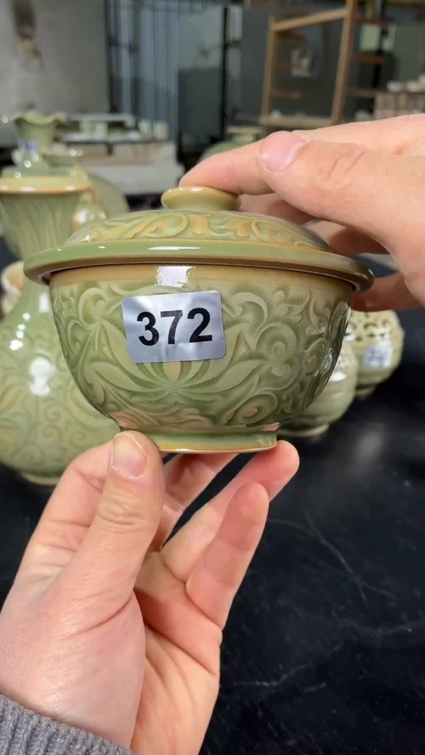 耀州窑仰山?**?宋氏莲纹盖碗372