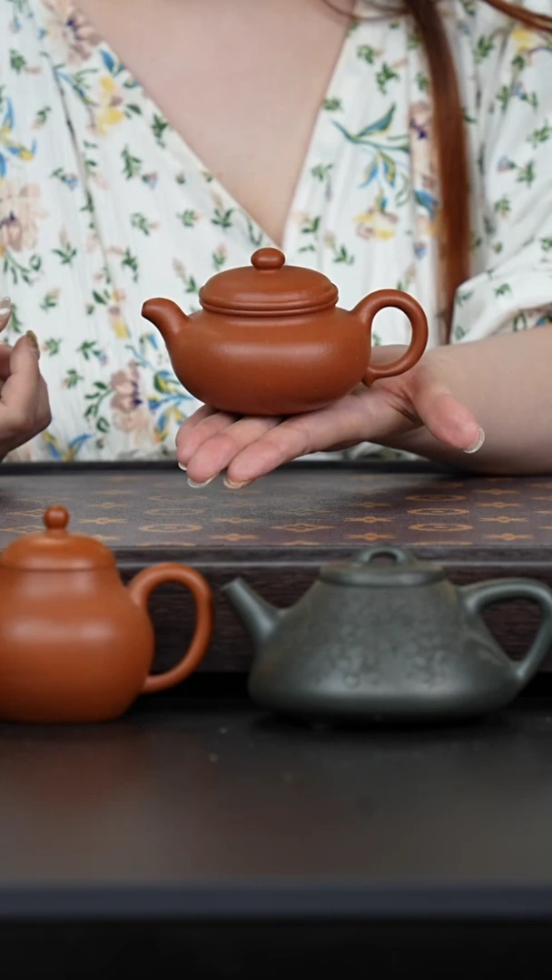 茶壶紫砂纯红降坡仿古