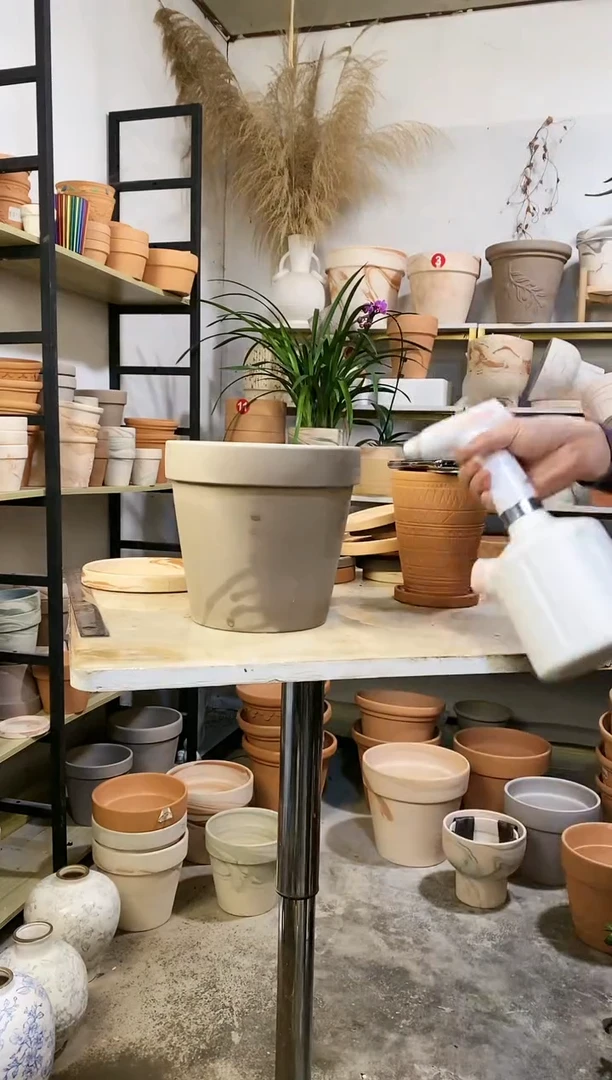 【闪购商品】陶23*21灰陶国际 1盆无托