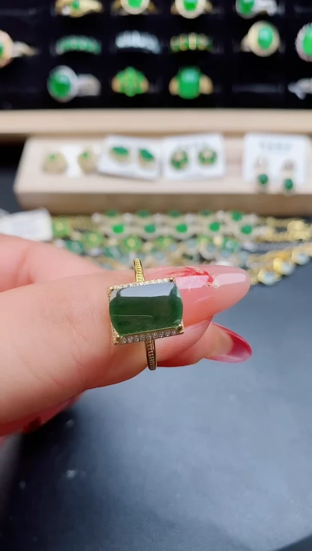 【闪购商品】翡翠戒指银S925镶嵌508051