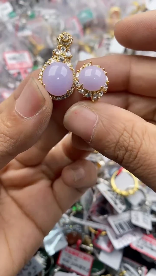 银S925镶嵌戒指翡翠5555-----7