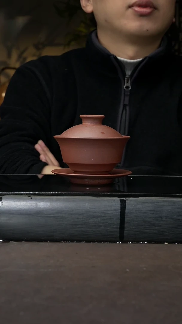 【闪购商品】紫砂茶壶底槽清 三才盖碗 068