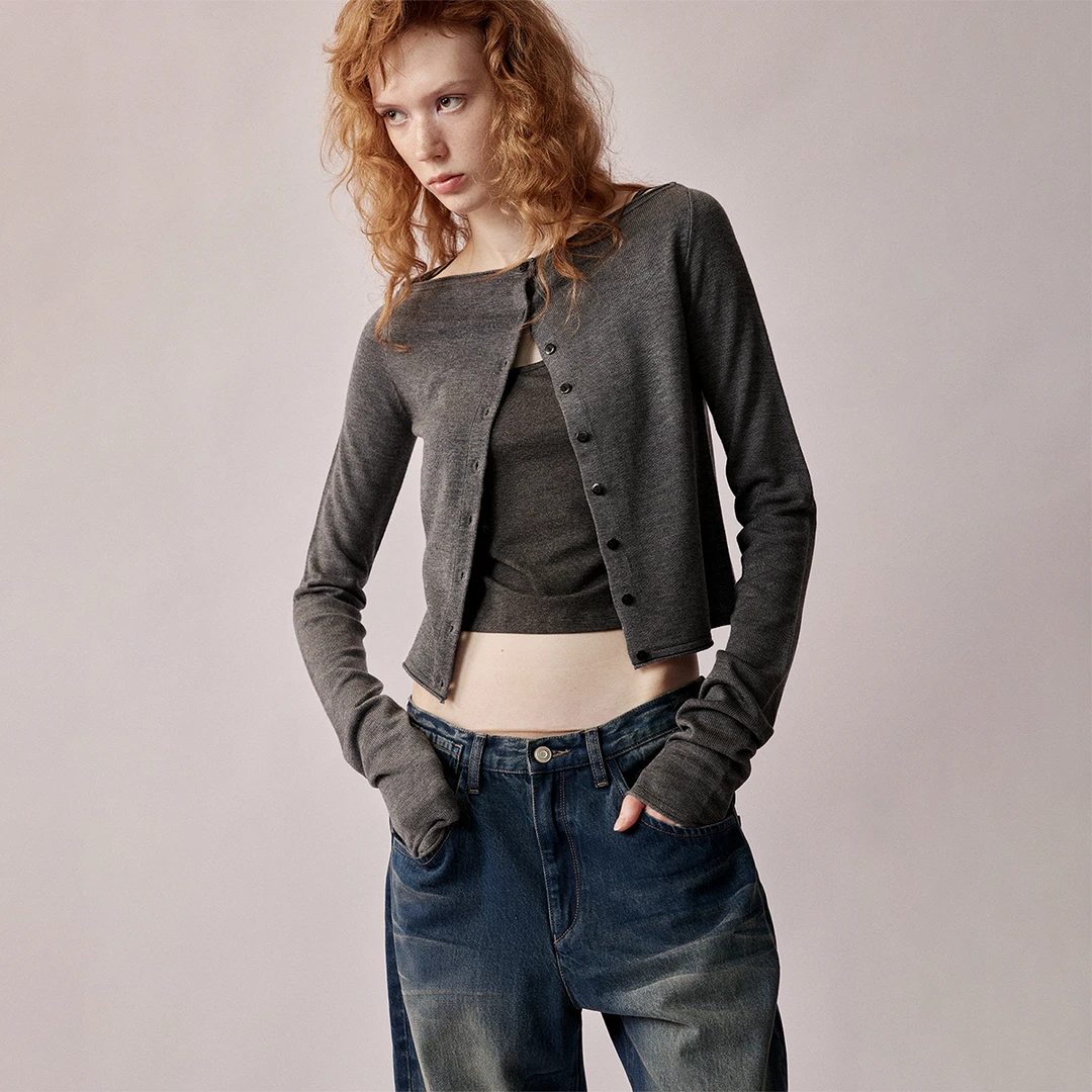 2Ways两穿毛织开衫