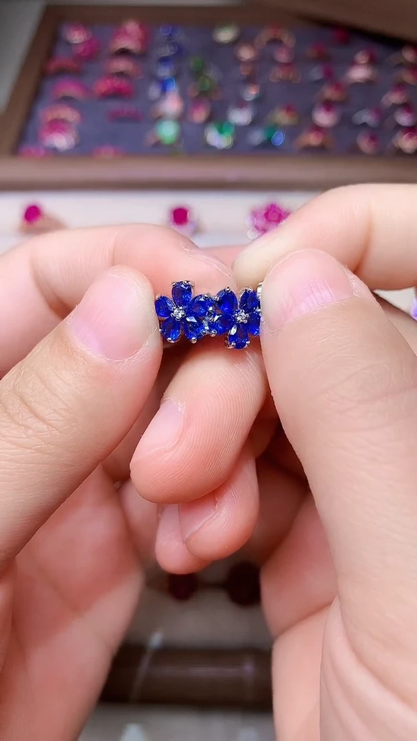 【闪购商品】蓝宝石耳饰银S925镶嵌00000