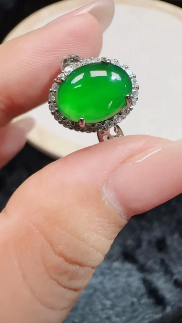 定制翡翠未镶嵌翡翠戒指5