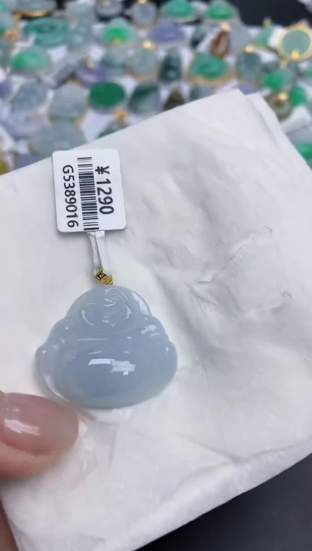 【闪购商品】翡翠颈饰18K金镶嵌天然缅甸翡翠A货