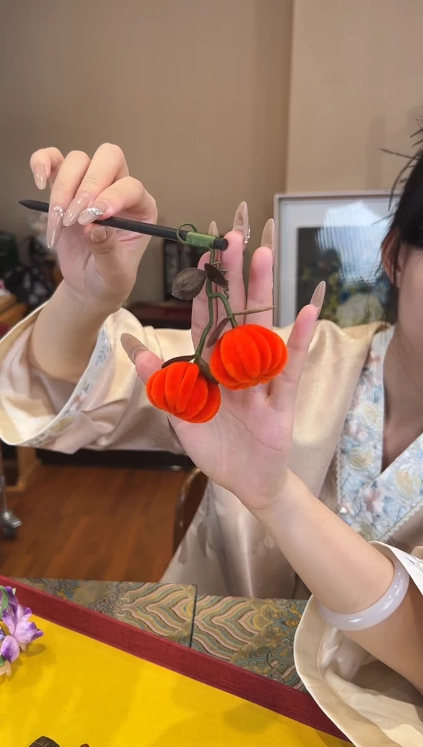 刺绣 非遗绒花（发饰）