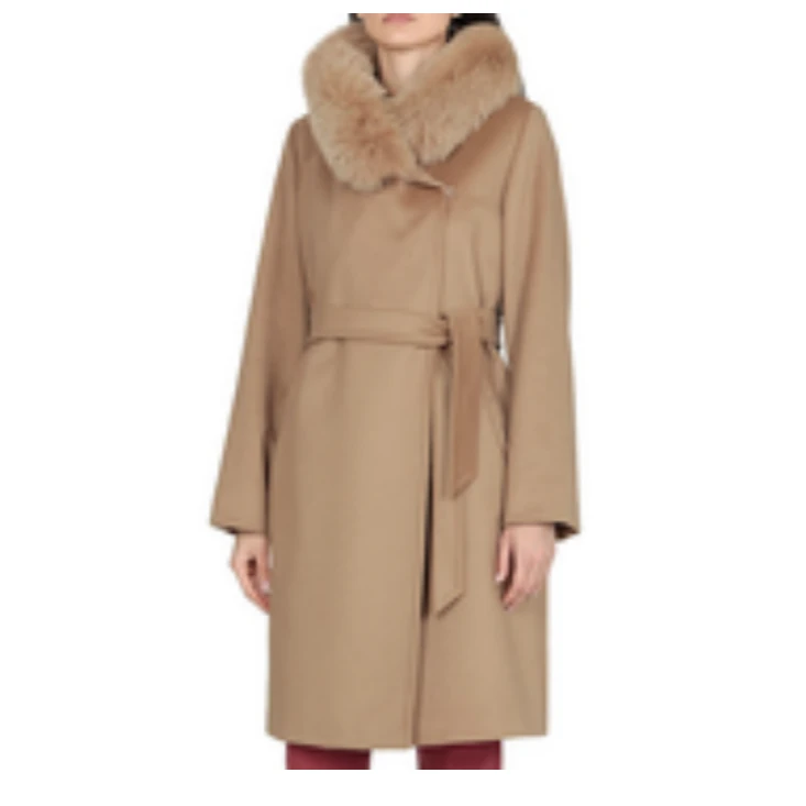 未使用 MaxMara  纯色大衣 mango006 棕色（有腰带）/棕色;IT38