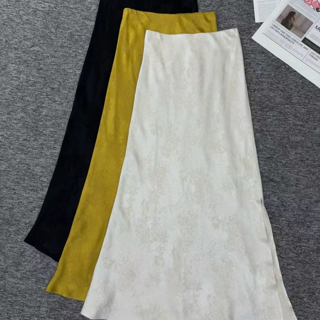 D31290南油爆款气质暗纹印花半身裙