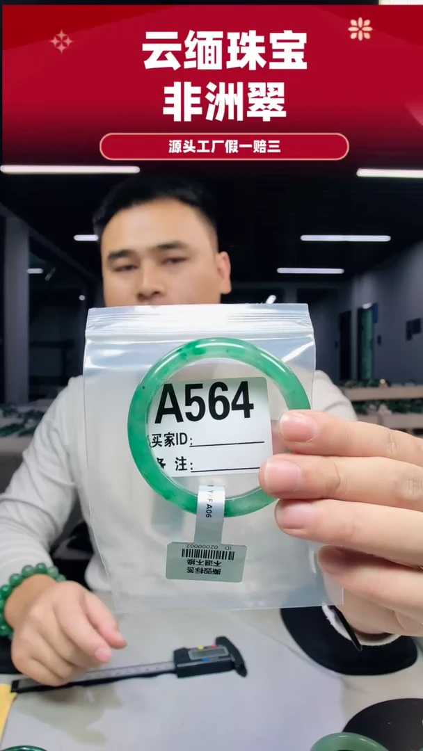 未镶嵌手镯石英质玉（非洲翠）57圈口A564