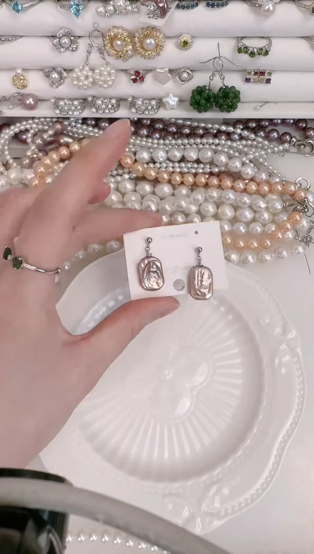 【闪购商品】淡水珍珠耳饰银S925镶嵌A10