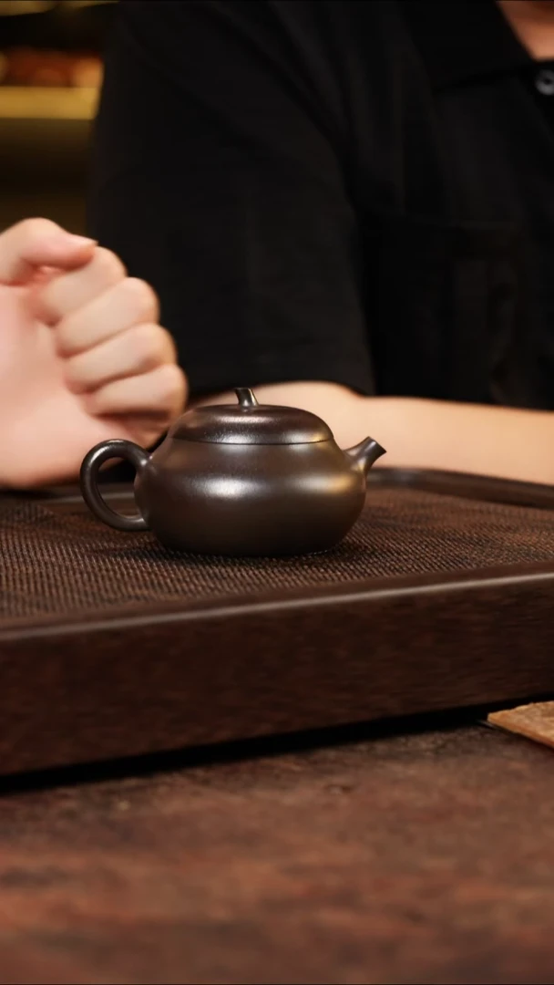 茶壶紫砂柴烧颖果 底槽清柴烧