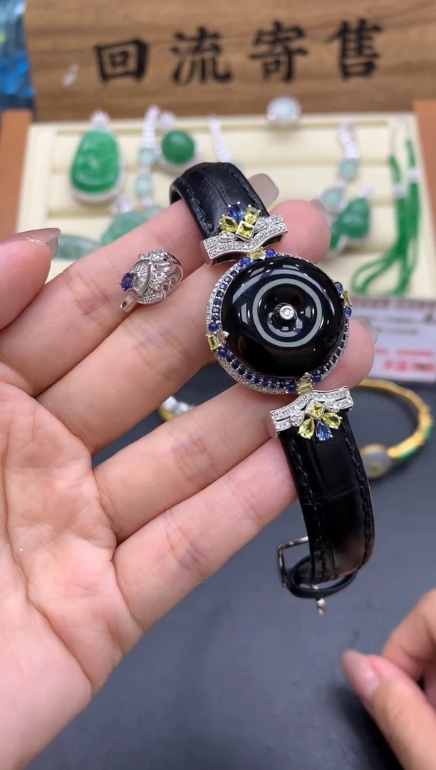 【闪购商品】翡翠手链18K金镶嵌687-中国好珍宝