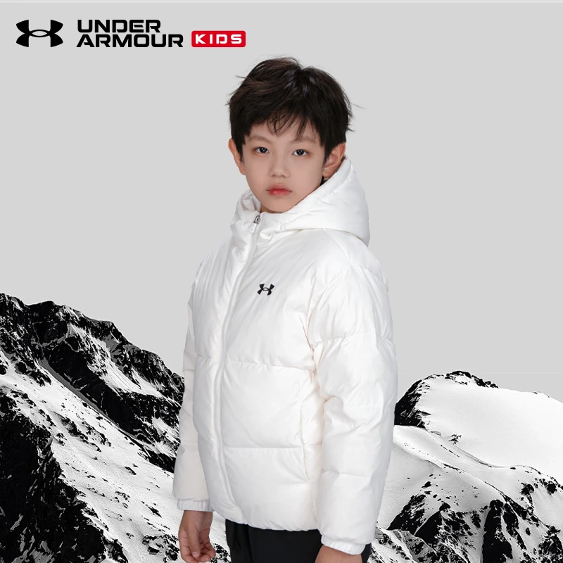 UnderArmour/儿童新款秋冬短款.冬季加厚羽绒服户外连帽外套童装