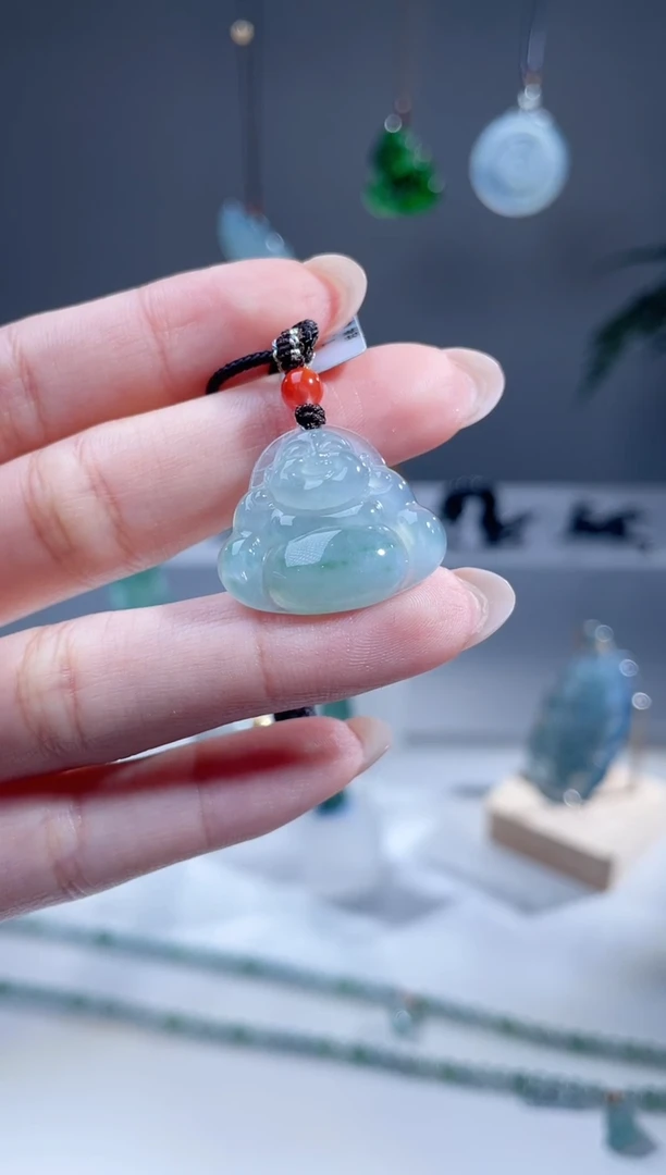 【闪购商品】翡翠颈饰未镶嵌天然A货翡翠多样性发1佛公