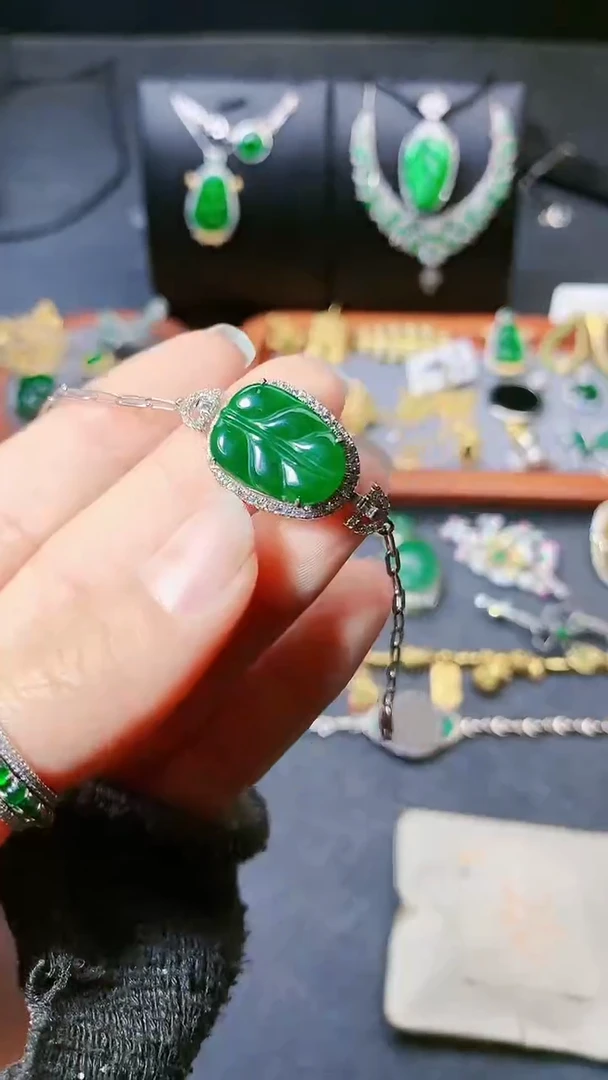 【闪购商品】翡翠手链银S925镶嵌手链