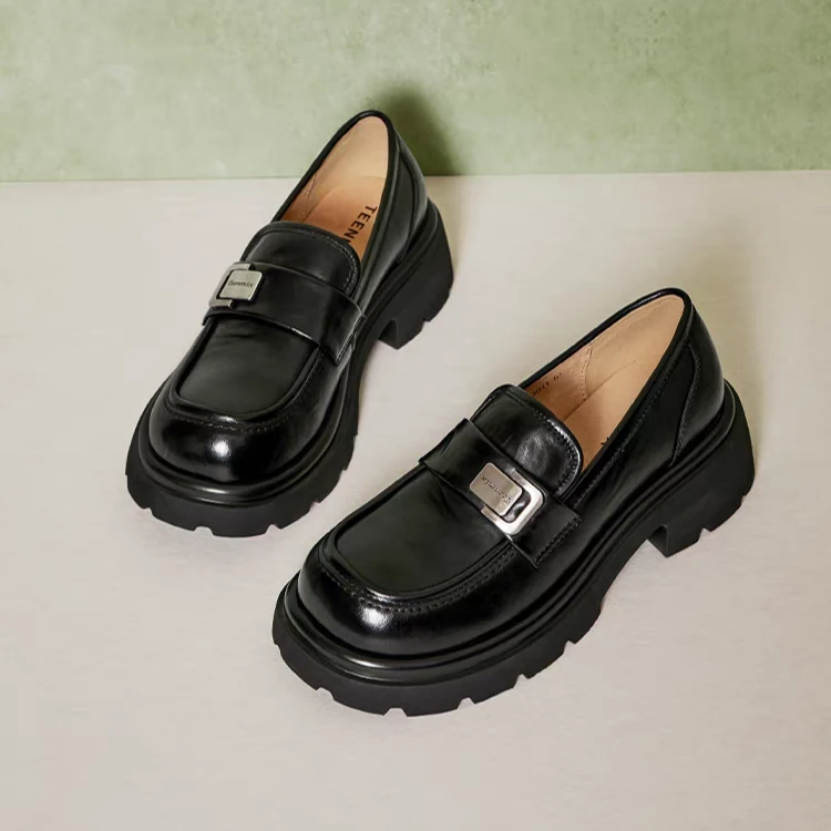 THPKE048--厚底英伦乐复古单鞋女休闲小皮鞋