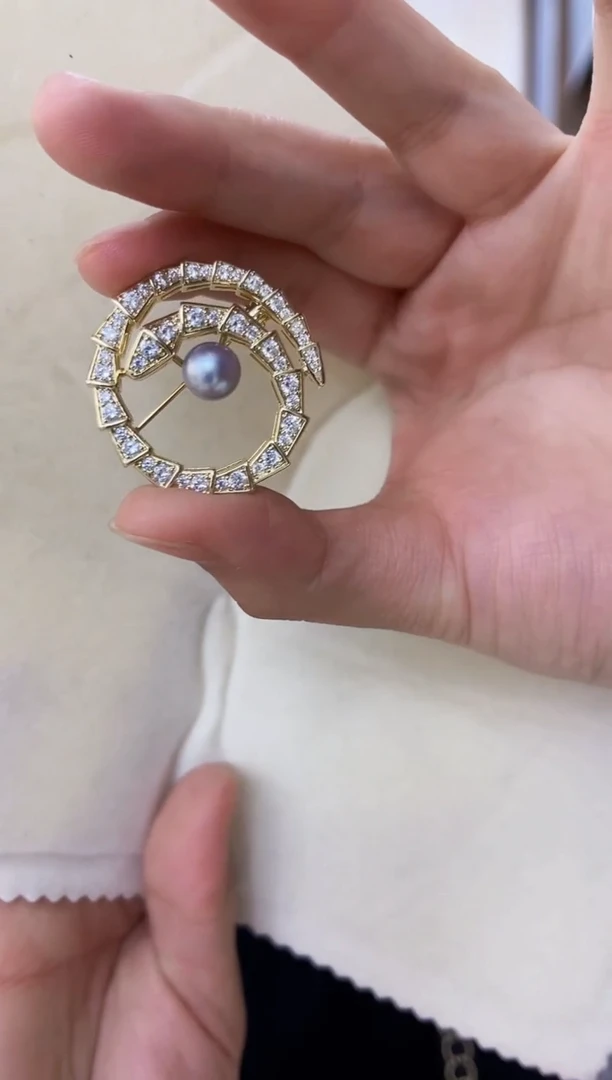 【闪购商品】海水珍珠胸饰未镶嵌akoya 胸针