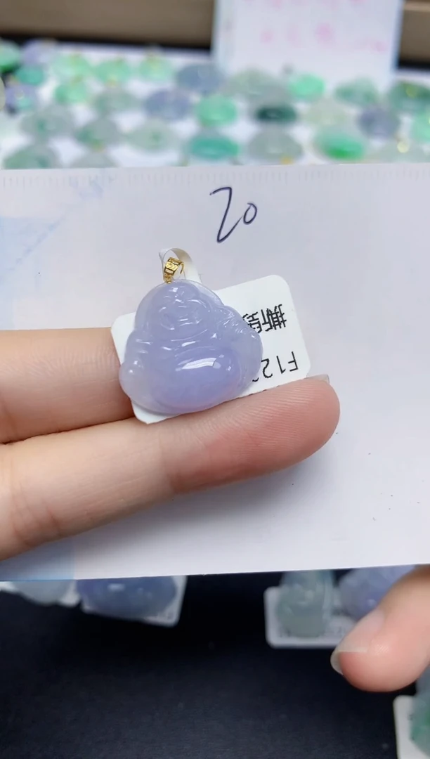 颈饰18K金镶嵌翡翠天然缅甸翡翠A货翡翠百元以上9元证书费自理