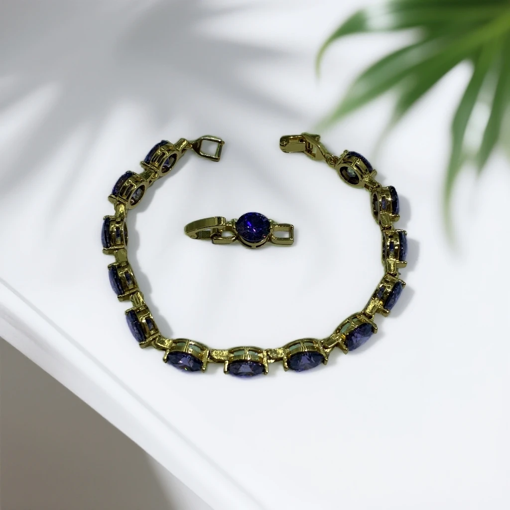 【杜美莎】高订手链 MM117  巴西暴力紫宝豪镶手链