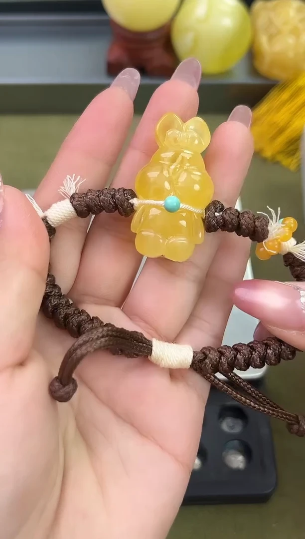 裸石琥珀未镶嵌天然琥珀蜜蜡手绳