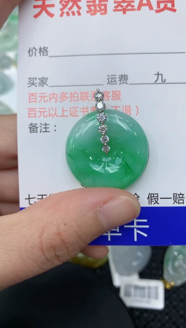 【闪购商品】翡翠颈饰18K金镶嵌11111111