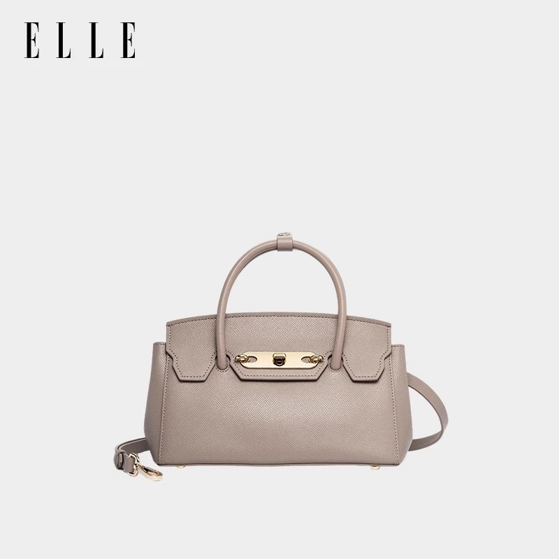 ELLE女包2025新款真皮凯莉包包女士手提包腋下斜挎单肩包22269