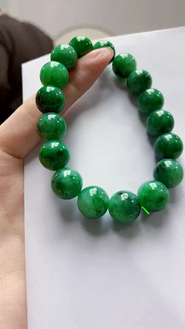 未镶嵌定制翡翠5145zm-毛货手串110