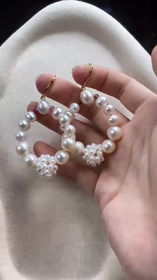 未镶嵌耳饰淡水珍珠耳环