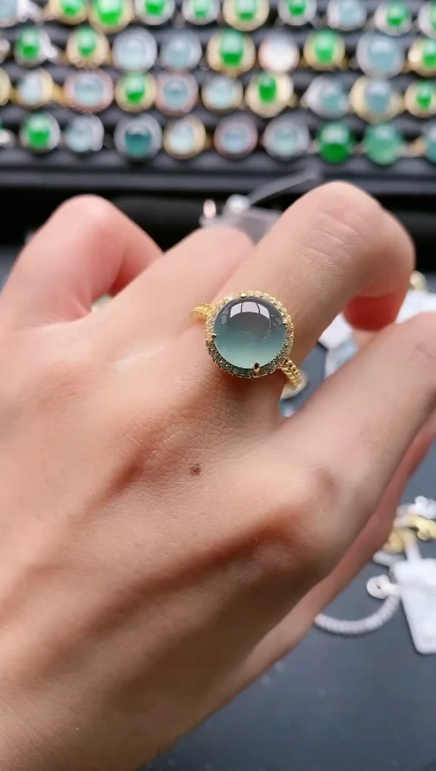 【闪购商品】翡翠戒指银S925镶嵌11111