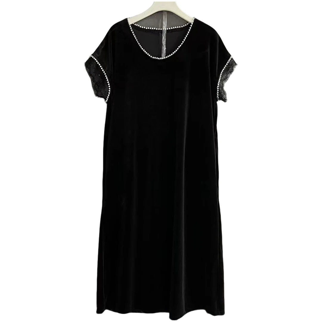 套头长裙短袖极简风夏季连衣裙