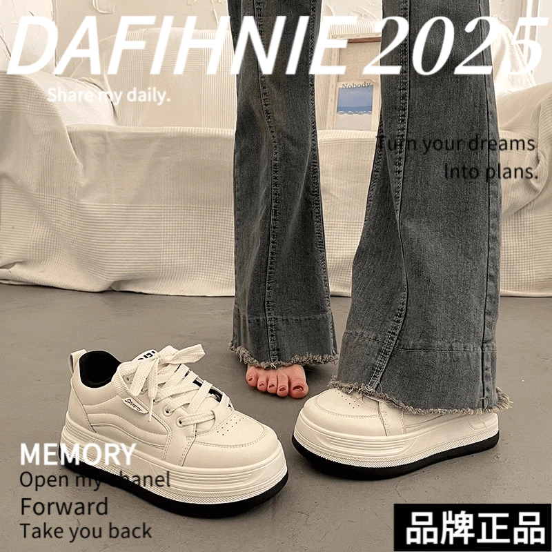 【品牌撤柜】厚底小白鞋女2025新款秋季百搭增高板鞋爆款休闲运动鞋