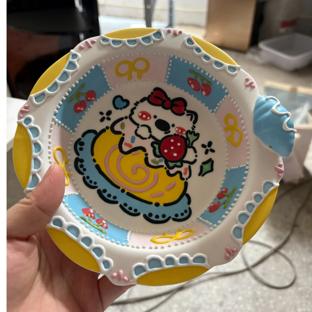 可爱风西高地盘子