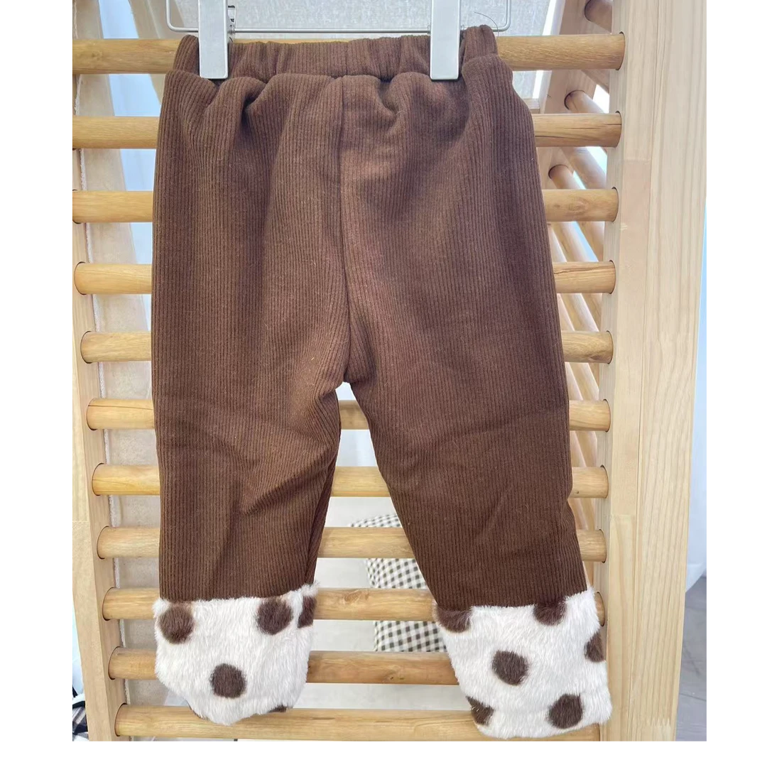 7117---点点加绒裤