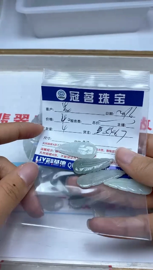 【闪购商品】翡翠手饰未镶嵌翡翠 羽毛吊坠