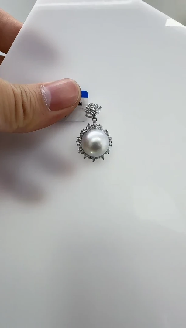 【闪购商品】海水珍珠DA银S925镶嵌吊坠12 v2533