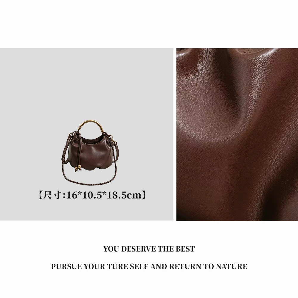 【特特甄选】SK-83082-奶茶棕通勤运动简约韩版腋下休闲百搭