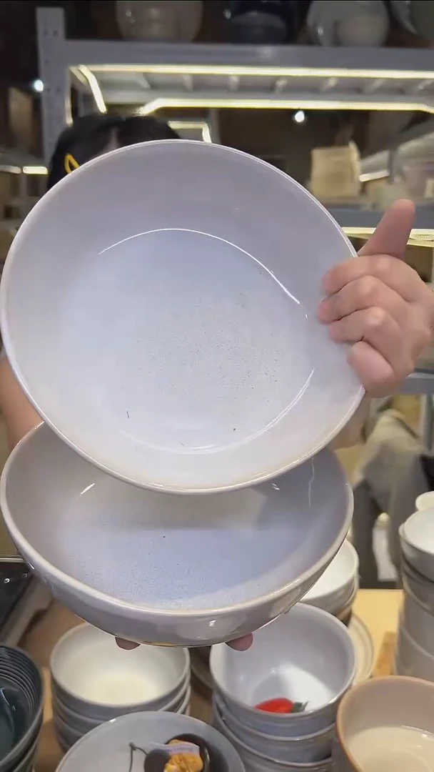 瓷204外贸尾货高温釉下彩陶瓷餐具默认微瑕