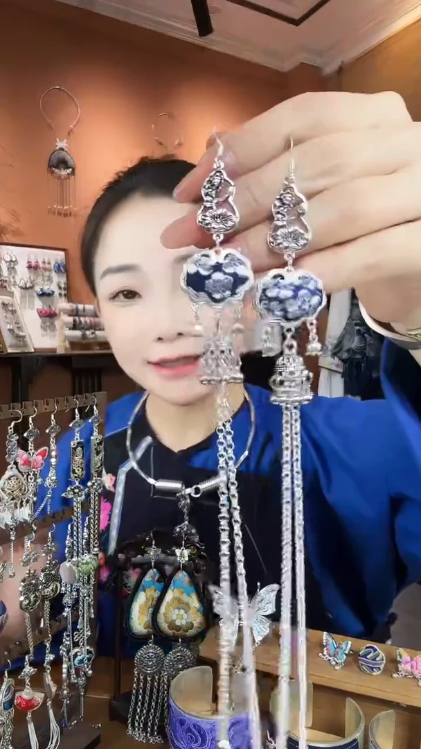 刺绣纯手工民族风耳环