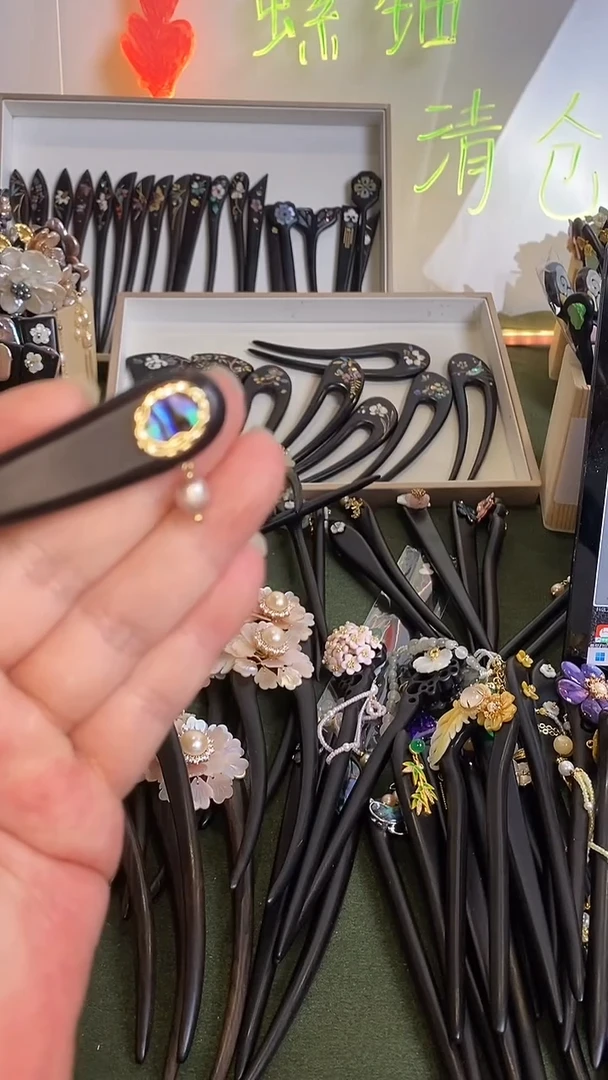 非金属木质美丽发簪