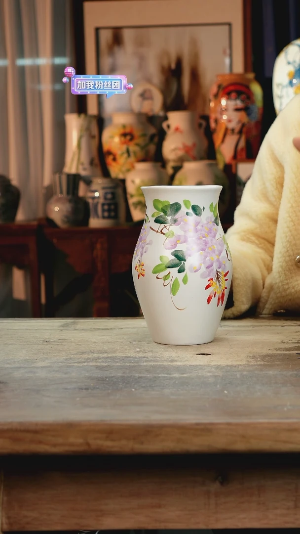 【闪购商品】瓷片景德镇纯手工釉下彩精品花瓶