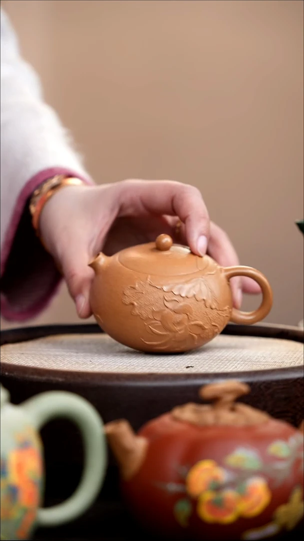茶壶紫砂老段泥河豚西施堆荷