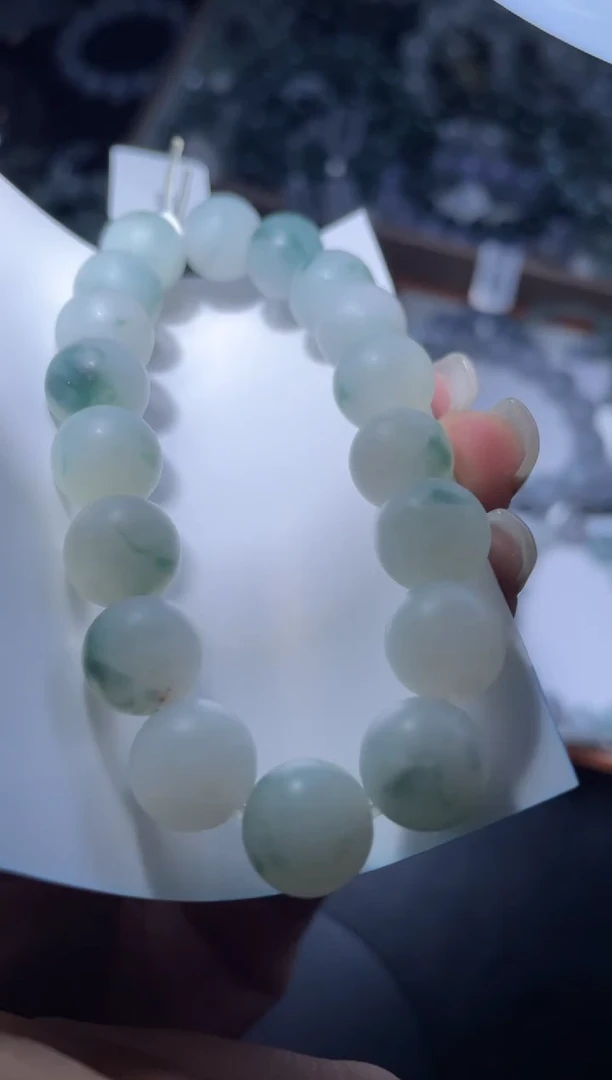 【闪购商品】定制翡翠未镶嵌天然缅甸A货翡翠手串86