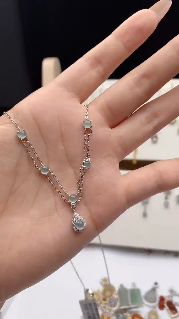 翡翠戒指银S925镶嵌?*F天然A货翡翠